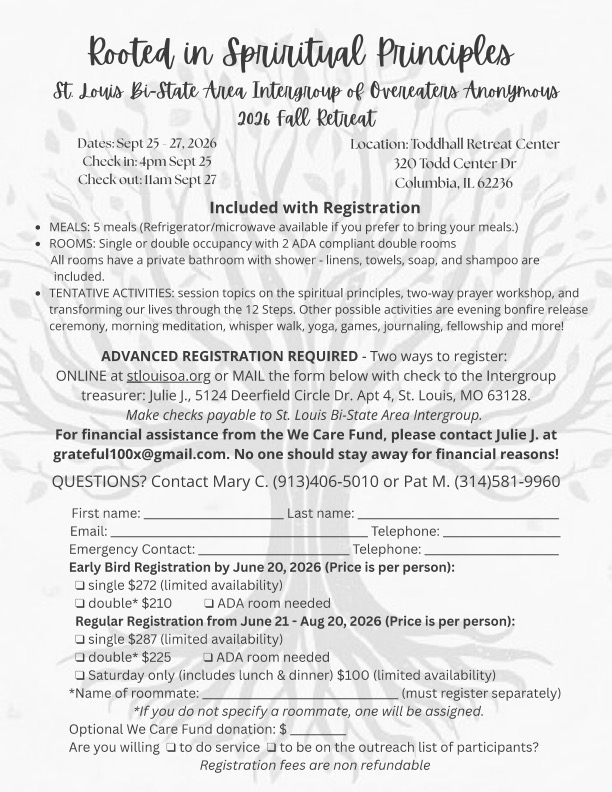 2026 Fall Retreat - Rooted in Spiritual Priniciples